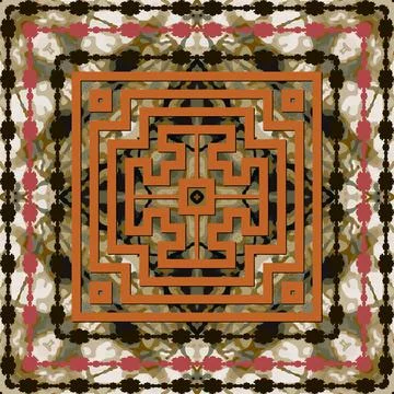 Greek textured vector seamless pattern. Repeat tribal abstract background. Gr Stock Illustration