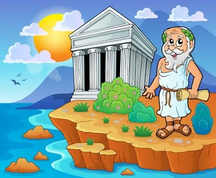 Greek theme image - illustration. Stock Illustration