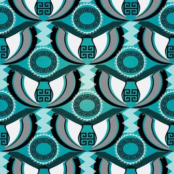 Greek tribal vector seamless pattern. Stock Illustration