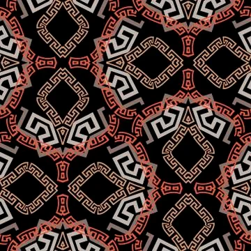 Greek vector seamless pattern. Abstract tribal ethnic style background. Repea Illustrazione stock