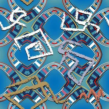 Greek vector seamless pattern. Abstract tribal ethnic style background. Repea Stock Illustration