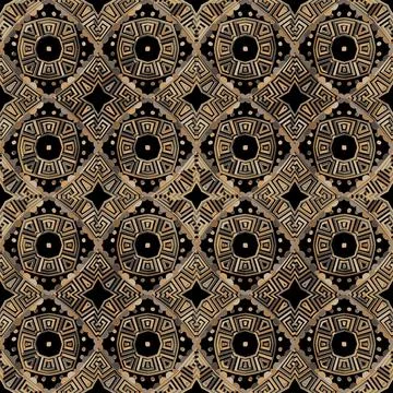 Greek vector seamless pattern. Abstract tribal ethnic style background. Repea Illustrazione stock