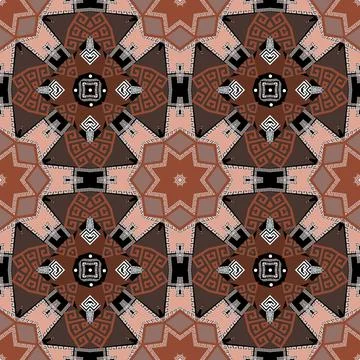 Greek vector seamless pattern. Abstract tribal ethnic style background. Repea Stock Illustration