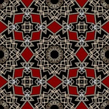 Greek vector seamless pattern. Abstract tribal ethnic style background. Repea Stock Illustration