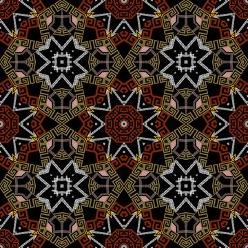 Greek vector seamless pattern. Abstract tribal ethnic style background. Repea Stock Illustration