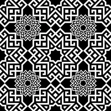 Greek vector seamless pattern. Abstract tribal ethnic style background. Repea Illustrazione stock