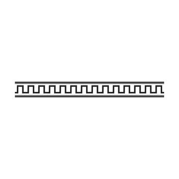 Greek Wave Pattern Border Seamless Decorative Curved Divider Line Stock Illustration