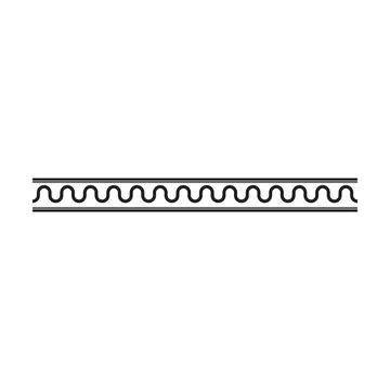 Greek Wave Pattern Border Seamless Decorative Curved Divider Line Stock Illustration