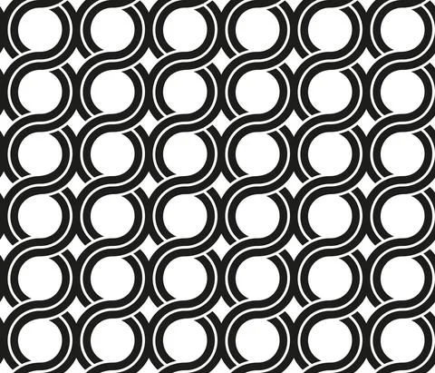 Greek waves seamless vector pattern or braided chain ornament. Illustrazione stock