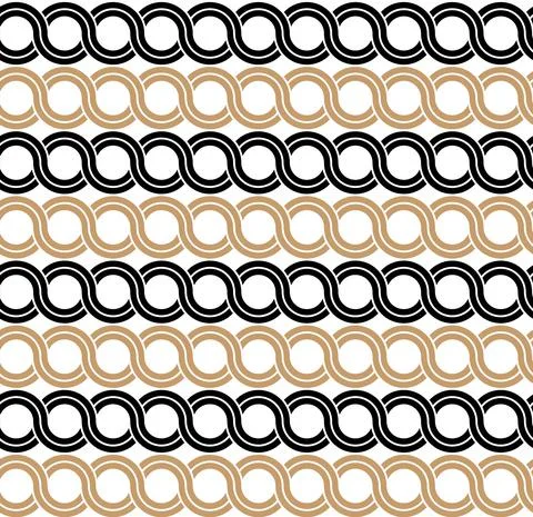 Greek waves seamless vector pattern or braided chain ornament. Illustrazione stock
