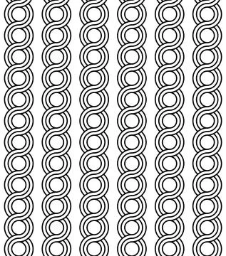 Greek waves seamless vector pattern or braided ornament. Stock Illustration