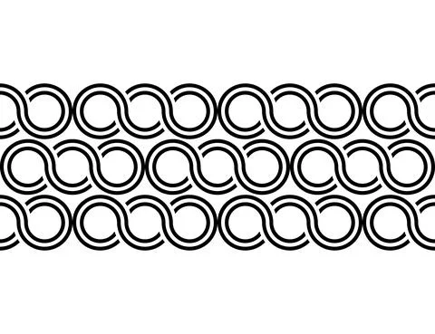 Greek waves seamless vector pattern or braided chain ornament. Stock Illustration