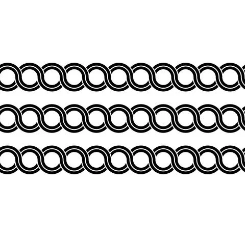 Greek waves seamless vector pattern or braided chain ornament. イラスト素材