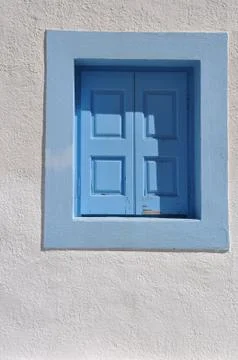 Greek window Stock Photos
