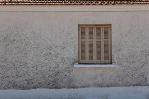 Greek window Stock Photos