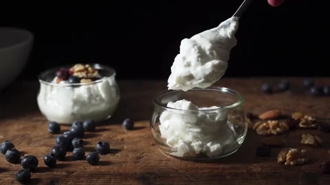 Greek yogurt Stock Footage 147350027