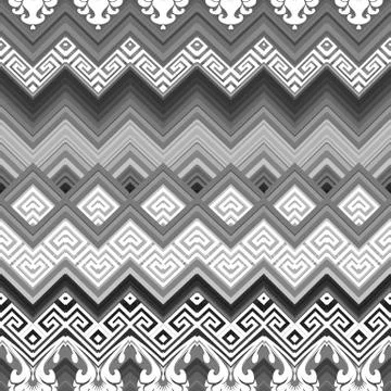 Greek zigzag vector seamless border pattern. Ornamental geometric background 스톡 일러스트