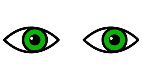 Green 2 eye close 2 white Stock Footage 239612472