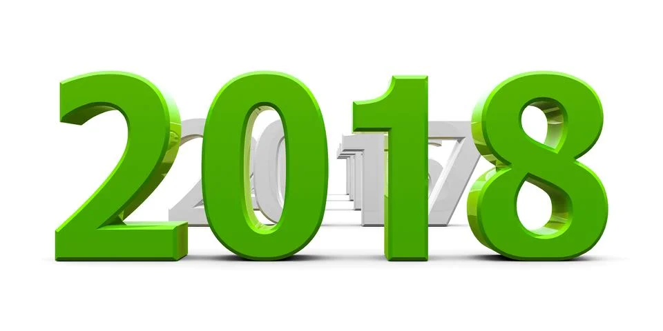 Green 2018 come Stock Illustration