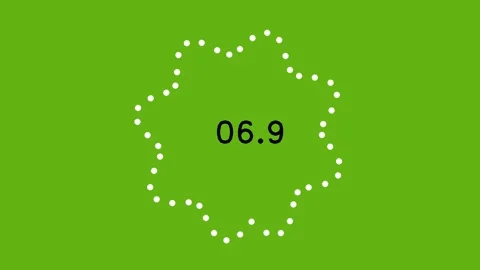 Green 30 seconds abstract countdown timer stopwatch Stock Footage 342080778