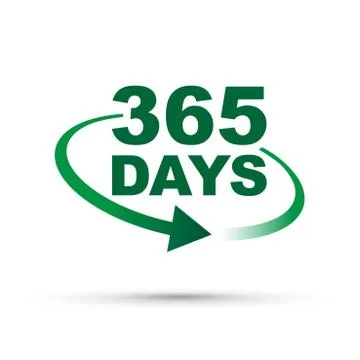Green 365 days Stock Illustration