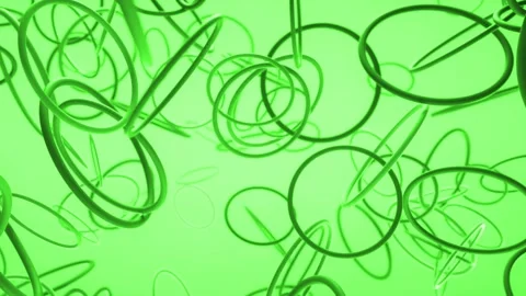Green 3d Circles rotating motion background, 4k dynamic abstract animation Stock Footage 306317737
