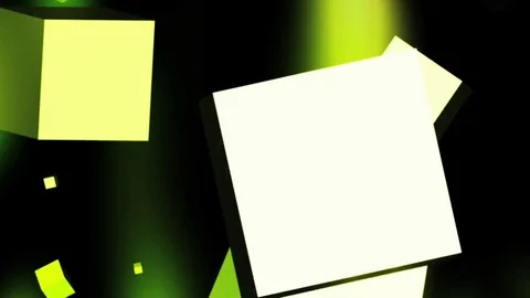 Green 3D cube particles bouncing over mo... | Stock Video | Pond5