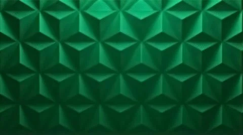 Green 3D diamond grid pattern with faceted texture and lighting depth Stock Illustration