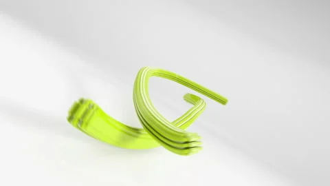 Green 3d lines lopable Background Stock Footage 234279798