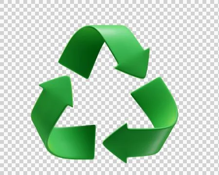 Green 3d Recycling Codes Stock Illustration