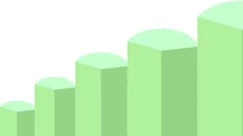 Green 3D Statistics On The White Background For Data Science Stock Footage 272432900