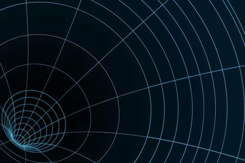 Green 3D vortex grid Stock Illustration