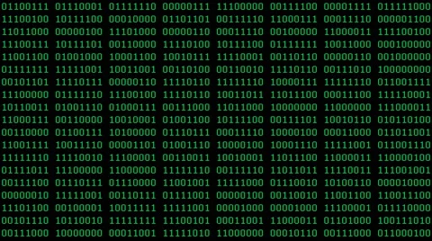 Green 8-Bit Binaries Screensaver (25fps) Video stock 64052873