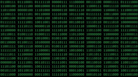 Green 8-Bit Binaries Screensaver (60fps) Stock Footage 64053058