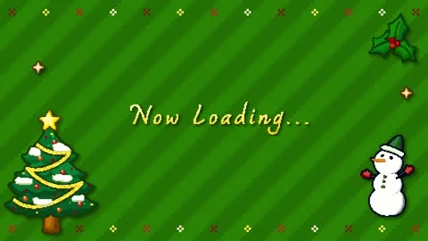 Green 8 Bit Christmas Stream Opening Screen Now Loading Vídeo Stock 347625828
