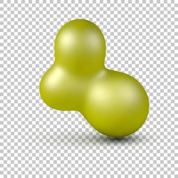 Green Abstract 3D Shape Stock Illustration