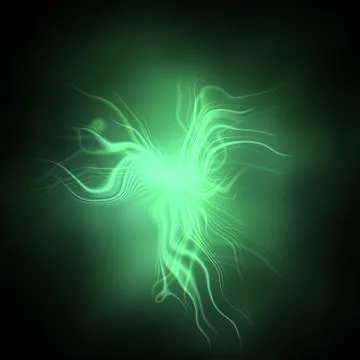 Green abstract amoeba Stock Illustration