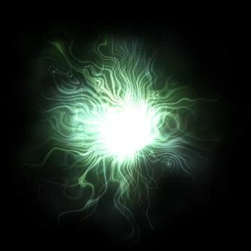 Green abstract amoeba 库存插图