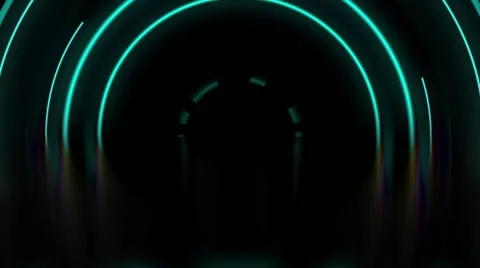 Green abstract arc lines and circles animation Stock Footage 58970669
