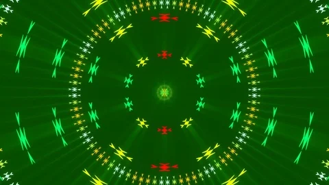 Green abstract background and moving colorful particles, loop Stock Footage 76704839
