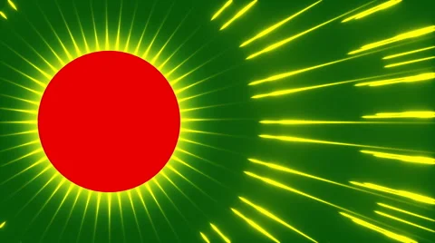 Green abstract background and yellow light and frame, loop Stock Footage 62915963