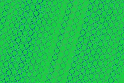 Green abstract background with blue lines and dots Stock Illustration