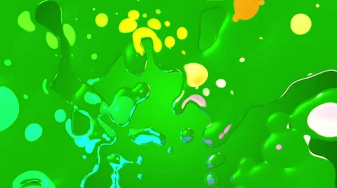 Green abstract background, colored liquid, loop Stock Footage 54118468