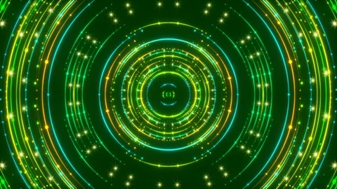 Green abstract background, flashing light and particles, loop Stock Footage 81082873