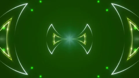 Green abstract background, flashing light and particles, loop Stock Footage 81315449