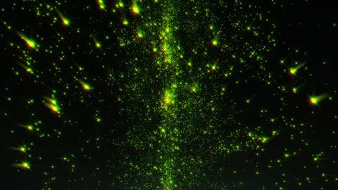 Green abstract background with flickering particles Stock Illustration