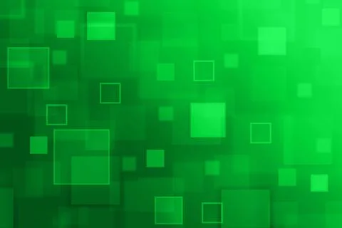 Green abstract background with floating square frames for modern tech and design Stock Illustration