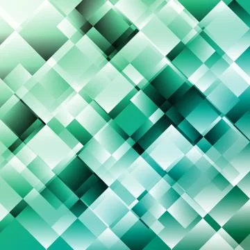 Green abstract background with geometric pattern Stock Illustration