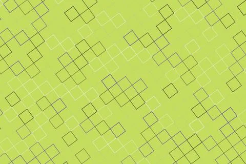Green abstract background with geometric square patterns Stock Illustration