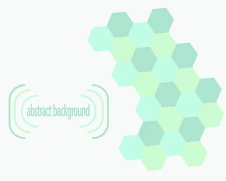 Green abstract background geometrical pattern cell hexagon Stock Illustration